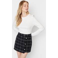 Trendyol Collection Nederdel - Sort/Offwhite