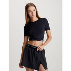 Calvin Klein Polyester T-shirts Calvin Klein Cropped Gym T-shirt - Black