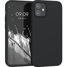 Kwmobile Case Compatible with Apple iPhone 12 mini Case Soft Slim Protective TPU Silicone Cover Black Matte