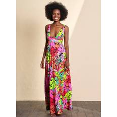 Lange Kleider - Mehrfarbig Maaji Rainforest Glaring Long Dress Multicolor