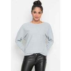 Bonprix Överdelar Bonprix Ribbed Knit Jumper Pale Blue Marl