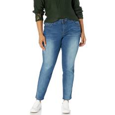Democracy Womens Plus-Size Ab Solution Straight Leg Jean, Blue, 22W
