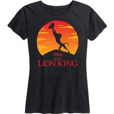 Tops Hybrid Apparel The Lion King Baby Simba at Pride Rock Iconic Silhouette Women Short Sleeve Graphic T-Shirt