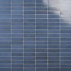 Tiles Ivy Hill Tile Ivy Hill Tile Vibe Blue Steel 2.36 7.87 Glossy Lava Stone Cement Subway Wall Tile 3.88 sq. 20x6cm