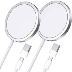 2 Pack Magnetic Wireless Charger for iPhone 15/15 Pro/15 Plus/15 Pro Max 15W Fast Magnetic Charger for iPhone 15/14/13/12 Series and AirPods 3/2/Pro 2/Pro