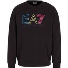 EA7 Jumpers EA7 Mens Multi-coloured Brand Logo Black Jumper