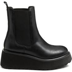 Faux Leather Chelsea Boots Rocket Dog Heyday All Black Platform Chelsea Boot