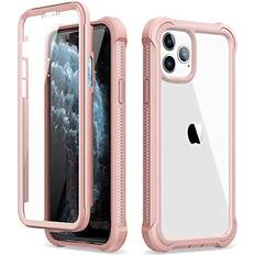 Mobile Phone Accessories Dexnor Dexnor iPhone 11 Pro Case with Screen Protector Clear Rugged Full Body Protective Shockproof Hard Back Defender Dual Layer Heavy Duty Bumper Cover Case for iPhone 11 Pro 5.8" Pink