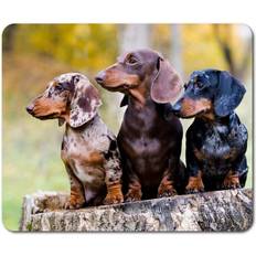 Mouse Pads Destination Mouse Mat Dachshund Trio Dogs Puppies 23.5