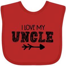 Black Drool Bibs Inktastic I Love My Uncle With Arrow Baby Bib