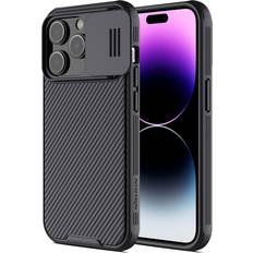 Nillkin Mobile Phone Accessories Nillkin Nillkin for iPhone 14 Pro Case with Slide Camera Cover, [Full Around Protection] [Anti-Fingerprint] [Carbon Fiber Texture Anti-Scratch] Slim Shockproof Protective Case 6.1" Black