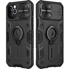 Nillkin Mobile Phone Accessories Nillkin Nillkin CamShield Armor Case Compatible with iPhone 12 Pro/iPhone 12, [Built in Kickstand & Camera Lens Protector] Shockproof Back Bumper Hybrid Cover Phone Case for Phone 12 Pro 6.1'' Space Black