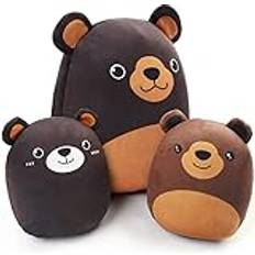 Bear Plush Pillow Set of 3 3