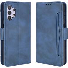 Cover-Discount Cover-Discount Galaxy A32 5G Etui mit vielen Kartenfächer blau Galaxy A32 5G Smartphone Hülle