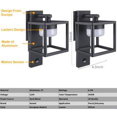 Kahomvis Waterproof Motion Sensor Wall Light