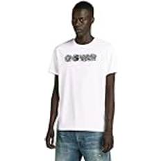 G-Star Herre Overdeler G-Star Distressed Logo T-Shirt White Men