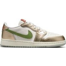 Nike Air Jordan 1 Retro Low GS - Sail/Metallic Gold Grain/Cedar/Oil Green