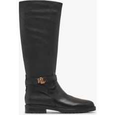 Hohe Stiefel Lauren Ralph Lauren Hallee Lederstiefel - Schwarz