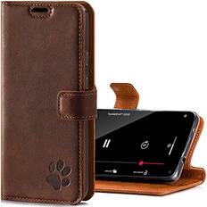 Surazo SURAZO Leather Wallet Case Compatible with Apple iPhone 12 & 12 Pro RFID 3 Card Slots & Cash Pocket Secure Magnetic Closure Kickstand Function TOP Grain Genuine Italian Leather Flip Folio Cover