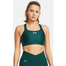 Blau BHs Under Armour Women's HeatGear High Sports Bra Hydro Teal White Blue