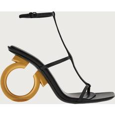 Ferragamo Sandaler med hæl Ferragamo Elina Hælede Uld Sandaler Uld - Sort