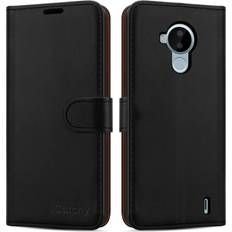 iCatchy Black For Nokia C30 Case Leather Wallet Case