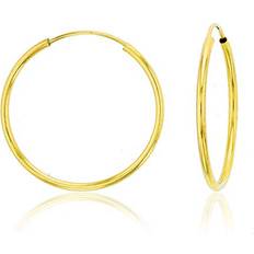 Earrings Solid 14K Yellow Gold 1mm Tube Cartilage Endless Flex Hoop Earrings Huggies Hoops for Women Teens & Girls Hypoallergenic Multi Piercing Cartilage Hoop Earrings Continuous Round 14mm