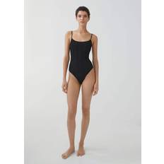 Mango Swimwear Mango Textured swimsuit black Women Black