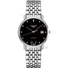 Ure Longines L4.810.4.57.6 Elegant Sort/Stål Ø37 mm