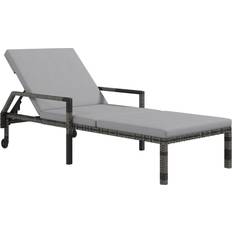 Garden & Outdoor Furniture OutSunny Rattan Wicker Chaise Garden