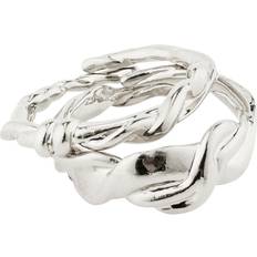 Pilgrim Ringar Pilgrim SUN Recycled Ring, 2in-1 set, Silver-plated Dam Ringar one