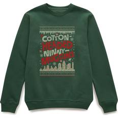 Christmas Jumpers - Green Elf Cotton-Headed-Ninny-Muggins Knit Christmas Jumper Forest Green