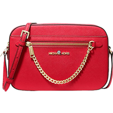 Michael Kors Jet Set Large Saffiano Leather Crossbody Bag - Bright Red