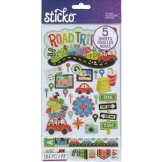 Plastic Stickers Sticko Road Trip Flip Pack