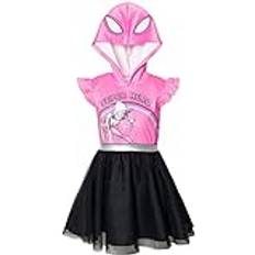 Marvel Dresses Children's Clothing Marvel Spider-Man Spider-Gwen Ghost Spider Little Girls Mesh Cosplay Tulle Dress Pink