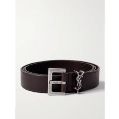 Saint Laurent 3cm Leather Belt Men Brown