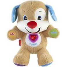 Fisher Price Toys Fisher Price Ríe y Aprende Perrito Primeros Descubrimientos, peluche interactivo con luces y sonidos, juguete bebé 6 meses, Versión: UK-Inglés FPM43