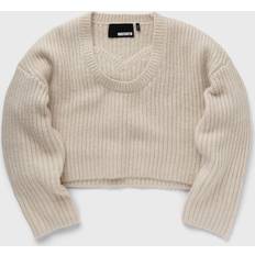 ROTATE Birger Christensen Oversize Logo Cable Knit Jumper DK 40/UK White