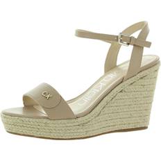 Calvin Klein Women Espadrilles Calvin Klein Hamal Womens Faux Leather Strappy Espadrille Heels