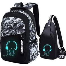 Fabric School Backpack - Oslei128-1