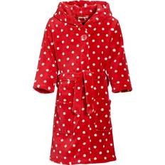 Röda Morgonrockar Barnkläder Playshoes Baby Flecce Bathrobe with Hood - Red