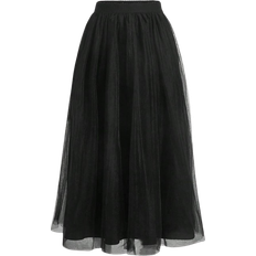 Shein MOD Solid Mesh Overlay Skirt