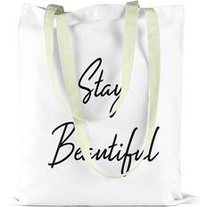 Bonamaison Printed Shopping Bag - White