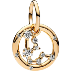 Pandora Aquarius Zodiac Dangle Charm - Gold/Transparent