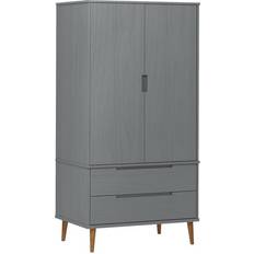 VidaXL Klädförvaring vidaXL Molde Grey Garderob 90x175cm