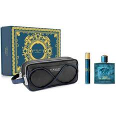 Versace Hombre Cajas de regalo Versace Eros Gift Set EdT 100ml + EdT 10ml + Toilet Bag