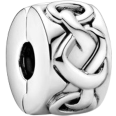 Women Charms & Pendants Pandora Knotted Hearts Clip Charm - Silver