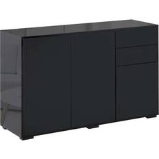 Black Sideboards Homcom Push-Open Black Sideboard 117x74cm