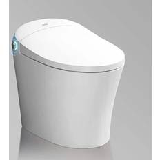 Toilets Horow 1-piece 1/1.27 GPF Dual Flush Elongated Toilet in White, Seat Included