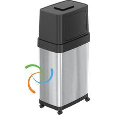 Cleaning Equipment & Cleaning Agents itouchless 18 Gallon Dual Push Open Trash Can